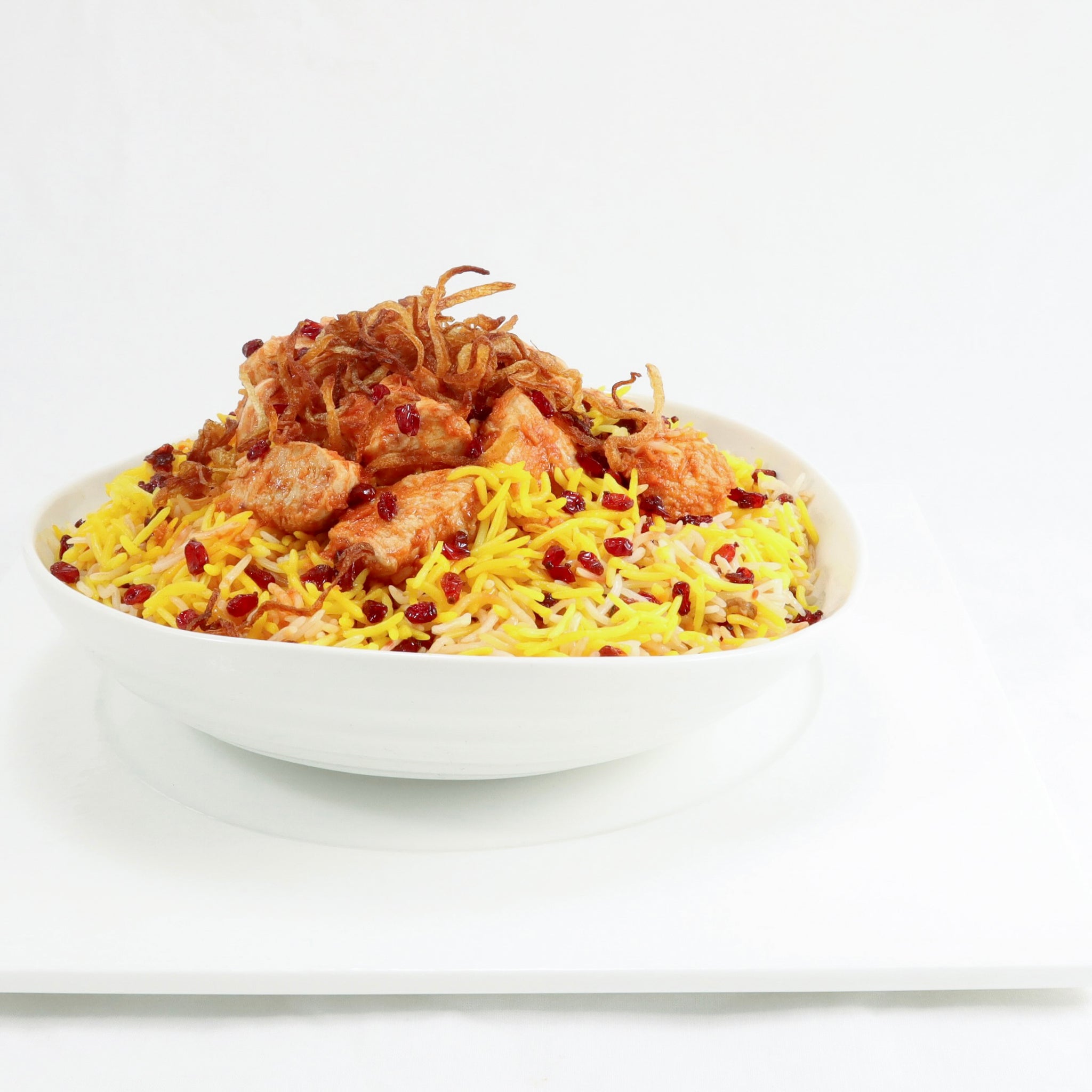 Barberry rice with chicken (Zereshk Polo)